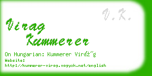 virag kummerer business card